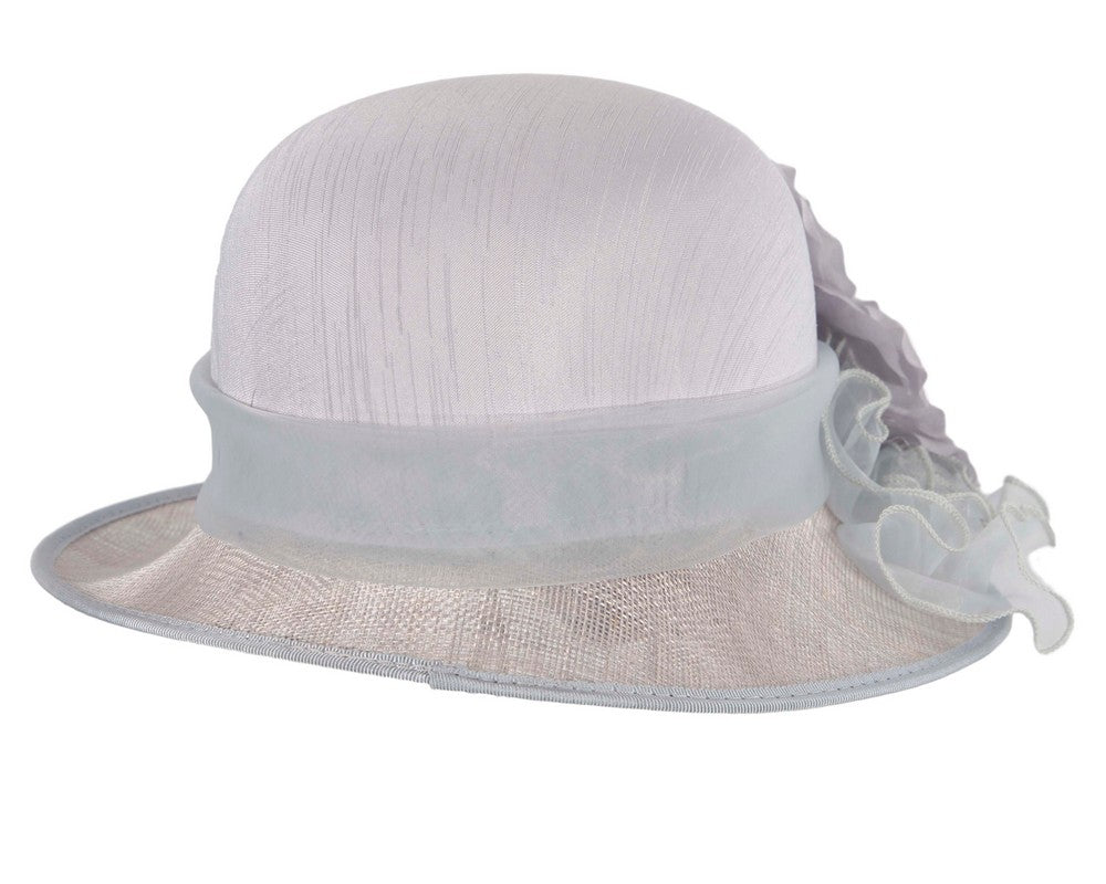 Light blue cloche fashion hat by Max Alexander