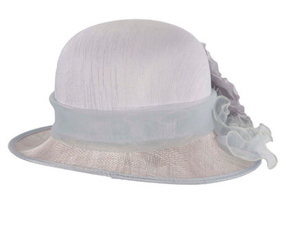 Light blue cloche fashion hat by Max Alexander