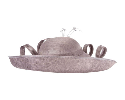 Large lilac sinamay fashion hat-2
