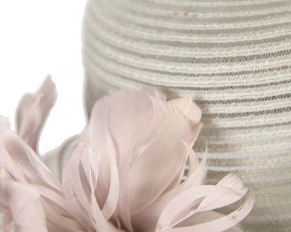 Silver ladies fashion hat-4