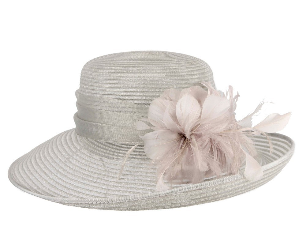 Silver ladies fashion hat-2