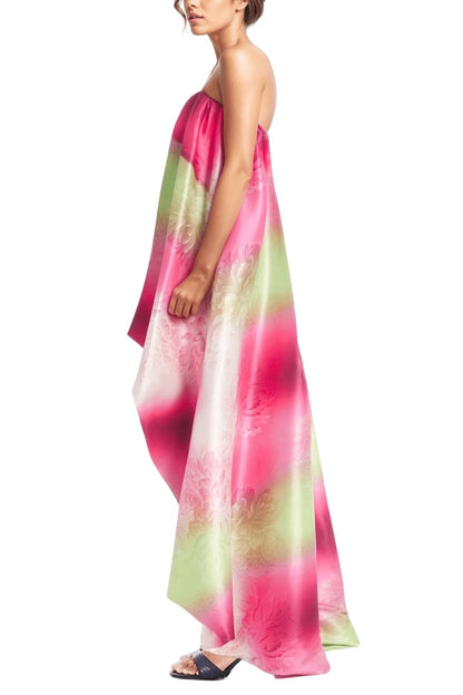 One 33 Social Dixie Strapless Back Zipper Bubble Silhouette Hi-Low Hem Cocktail Dress-1