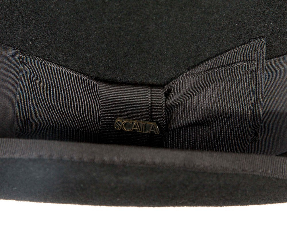 Black SCALA Felt Top Hat