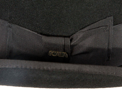Black SCALA Felt Top Hat