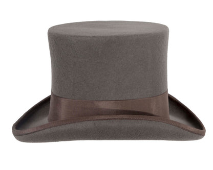 Grey SCALA Felt Top Hat-2