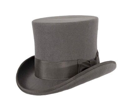 Grey SCALA Felt Top Hat-1
