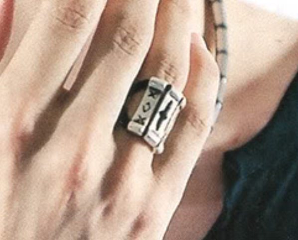 Custom Ring: Inspired by Muse Rock Star Matt Bellamy, XOX-Trinity. Sterling Silver