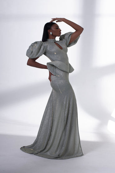 Structured Glitter Dress-1
