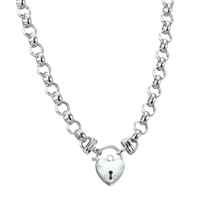 925 Sterling Silver Plated Belcher Chain Necklace Featuring a Plain Locket - USA Made-0