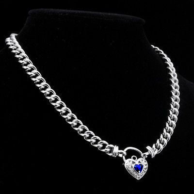 925 Sterling Silver Plated 8mm Euro Chain Necklace with a Dark Blue Filigree Locket - USA Made-3