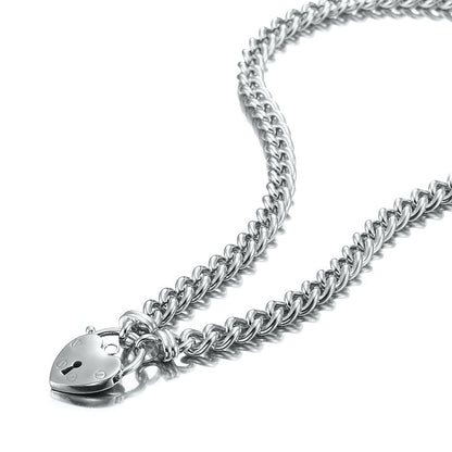 925 Sterling Silver Plated Euro Chain Necklace Featuring a Plain Locket - USA Made-2