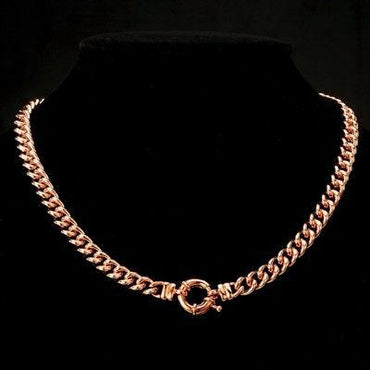 18ct Heavy Rose Gold Plated Euro Chain Necklace with Bolt Clasp - USA Made-1