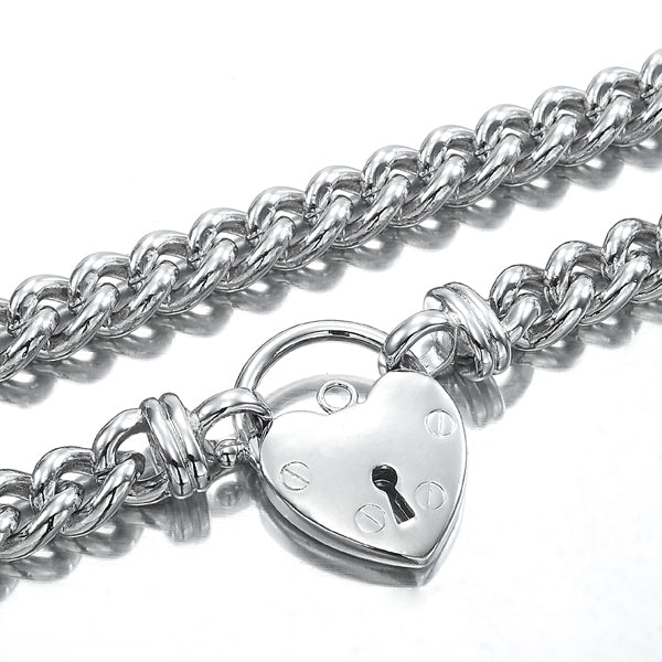 925 Sterling Silver Plated Euro Chain Necklace Featuring a Plain Locket - USA Made-3