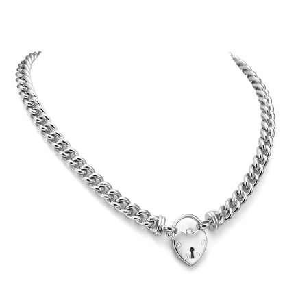 925 Sterling Silver Plated Euro Chain Necklace Featuring a Plain Locket - USA Made-0