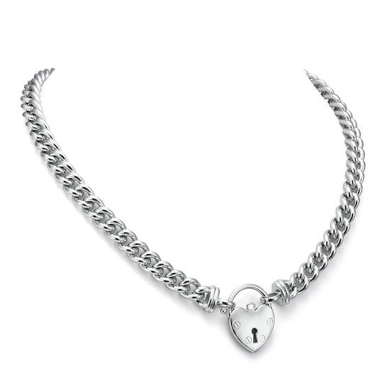 925 Sterling Silver Plated Euro Chain Necklace Featuring a Plain Locket - USA Made-0