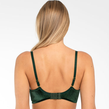 Velvet Sheer Embroidered Full Figure Bra Ola-1