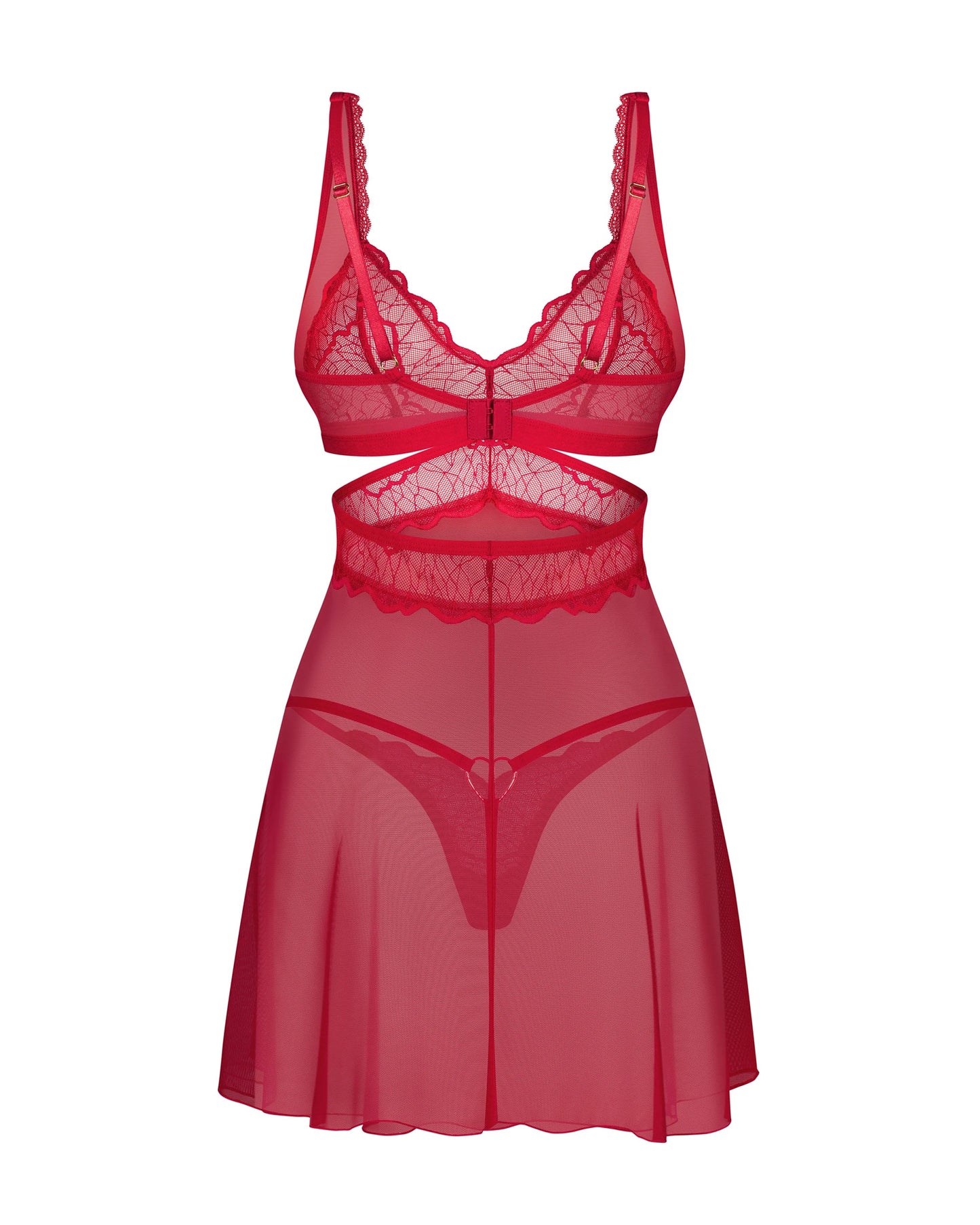 Sheer Lace Babydoll Skirt & String Panty Obsessive Cupide Desir-3