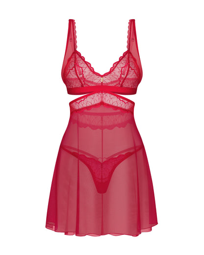 Sheer Lace Babydoll Skirt & String Panty Obsessive Cupide Desir-4