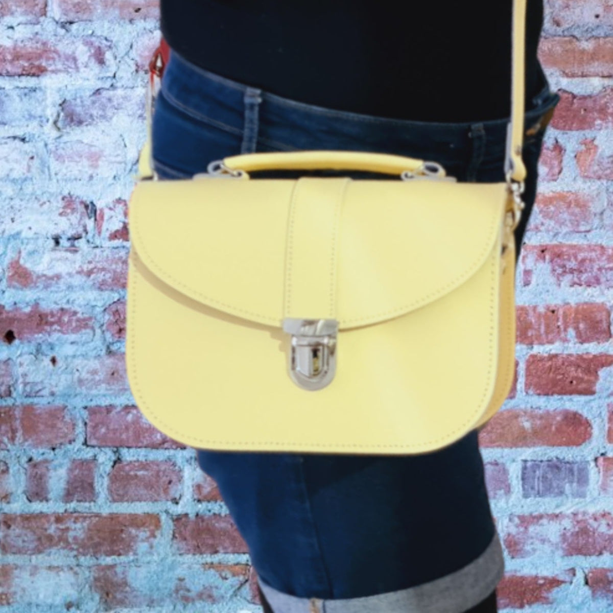 Olympia Handmade Leather Bag - Primrose Yellow-1
