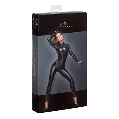 Powerwetlook Overall Leash Two-Way Zipper Catsuit-3