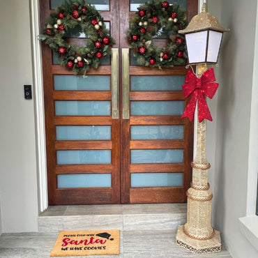 Please stop here Santa We have cookies doormat