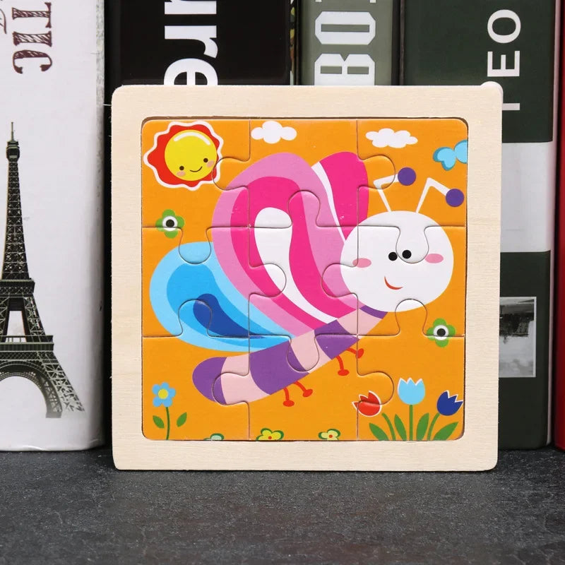 9pcs wooden toy jigsaw multivariant-19