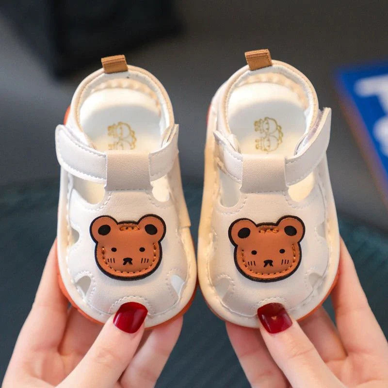 First Steps Sandals with Bear-0