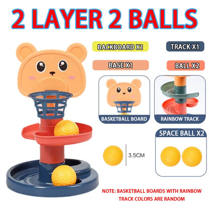Rotating Toy Tower with Balls-5