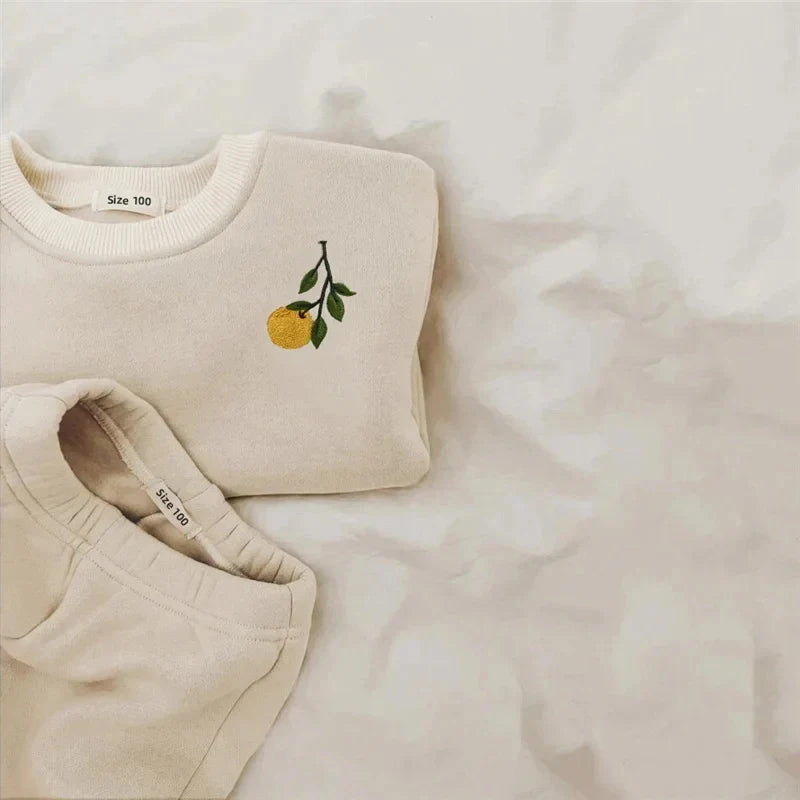 Embroidered fleece tracksuit set-11