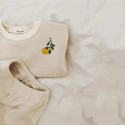 Embroidered fleece tracksuit set-11