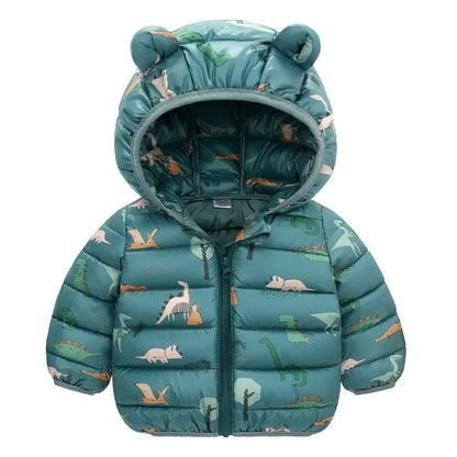 Warm Dinosaur Jacket with Hood for Children-2