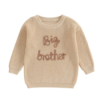 Cotton Knitted Sweater with "Big Brother" embroidery Multivariant-8