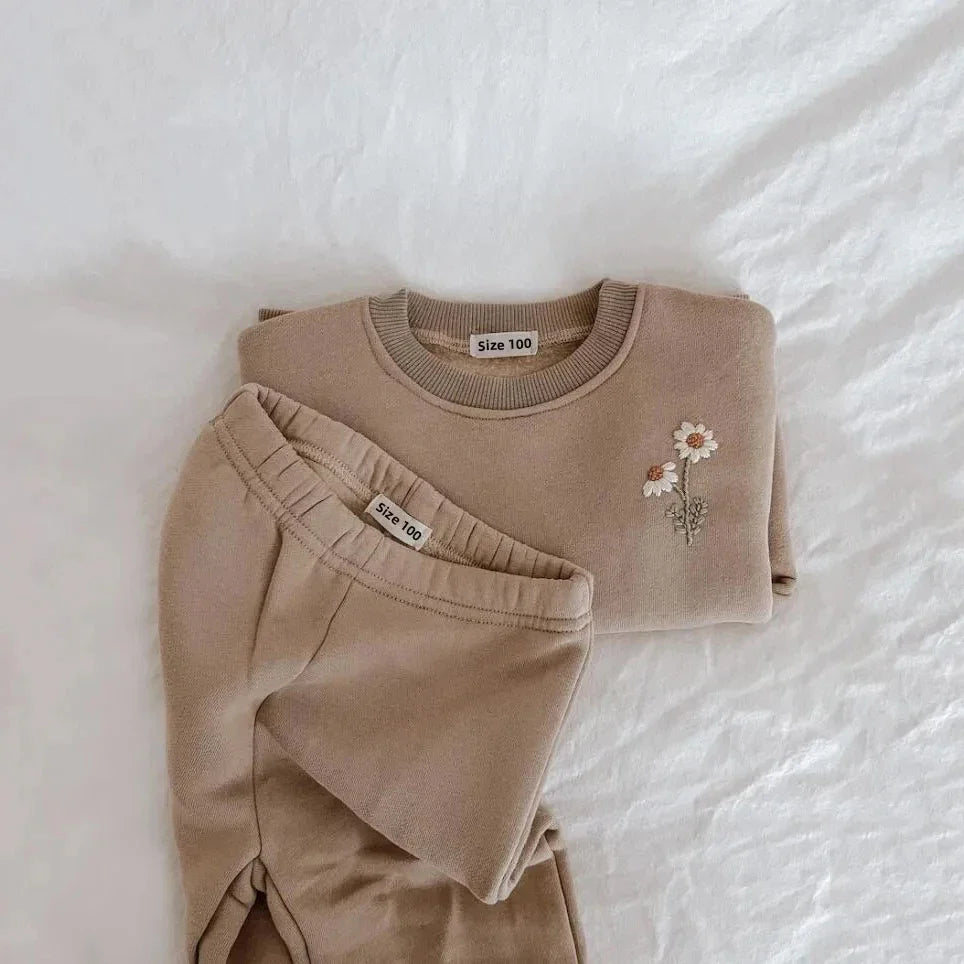 Embroidered fleece tracksuit set-6