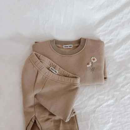 Embroidered fleece tracksuit set-6