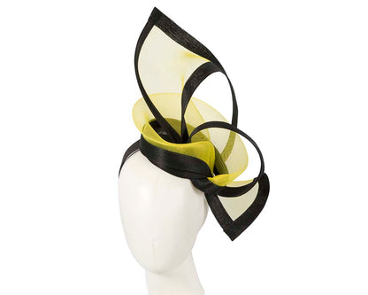 Bespoke Black and Yellow fascinator by Fillies Collection-0