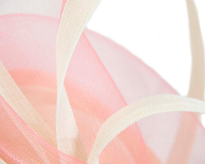 Cream coral fascinator for Melbourne Cup races-2