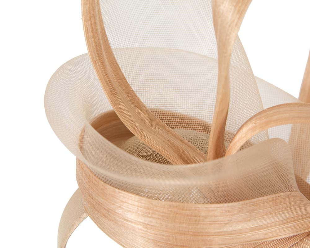 Nude edgy racing fascinator by Fillies Collection-4