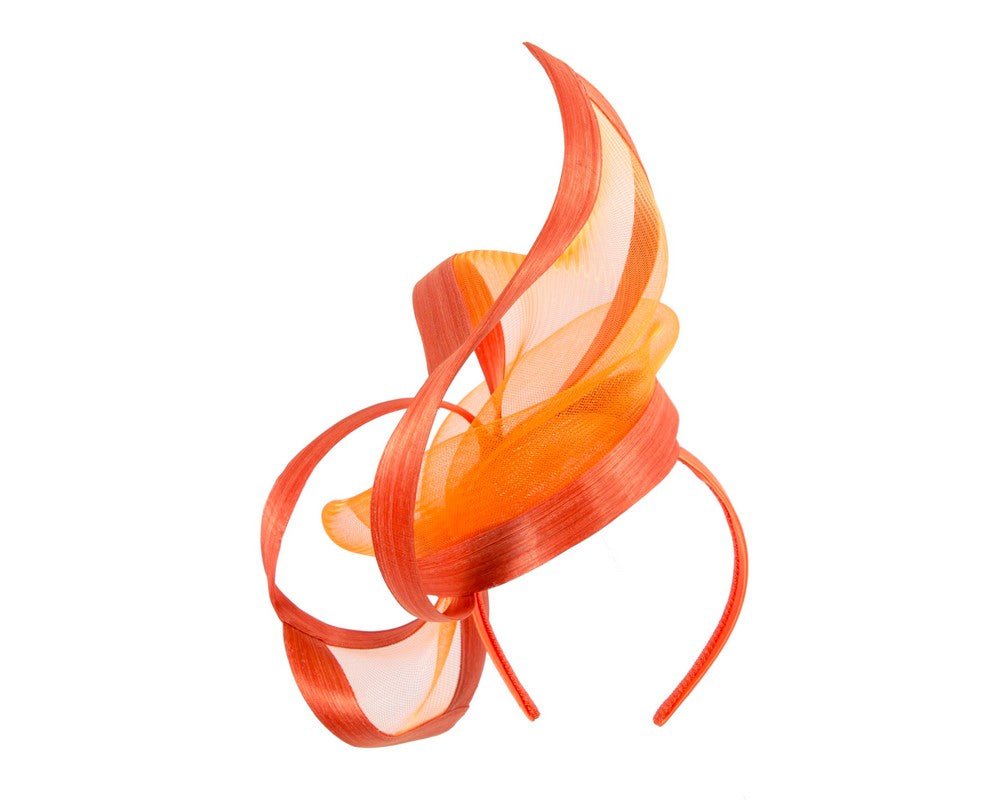 Bespoke orange fascinator by Fillies Collection-5
