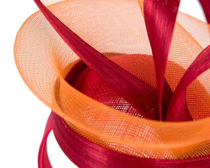 Orange red fascinator by Fillies Collection-4