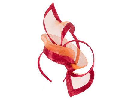 Orange red fascinator by Fillies Collection-1
