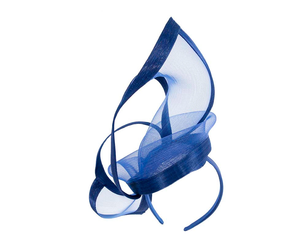 Bespoke Royal Blue fascinator by Fillies Collection-5