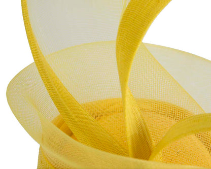 Yellow edgy racing fascinator by Fillies Collection