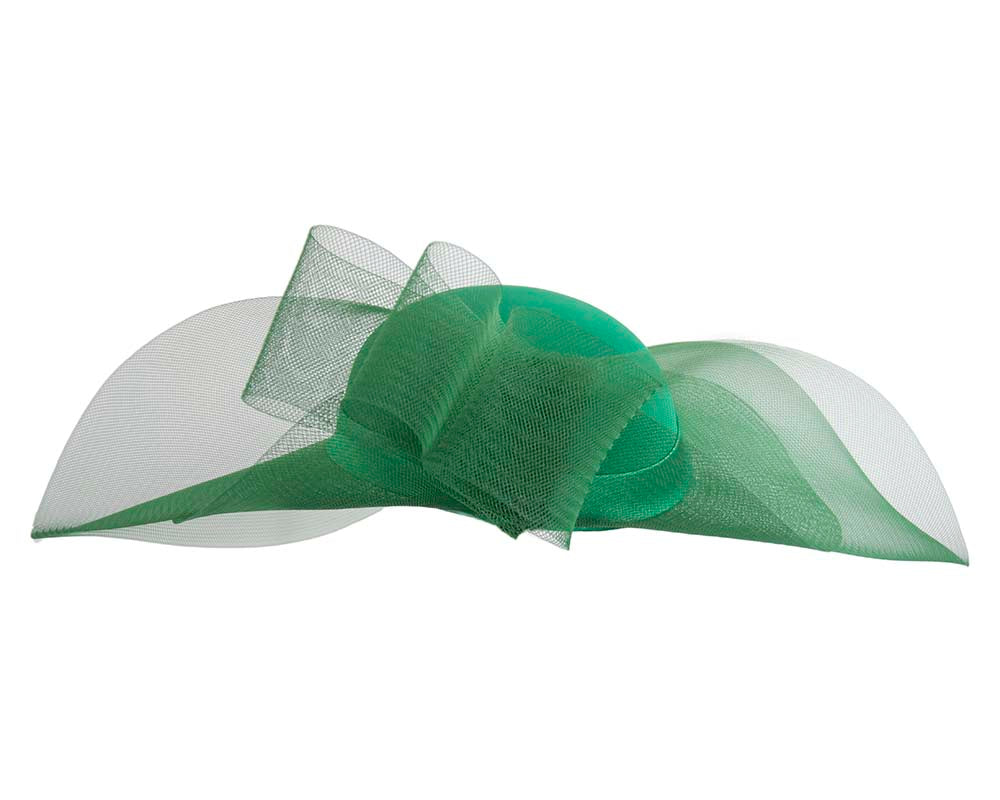 Green large brim custom made ladies hat-5