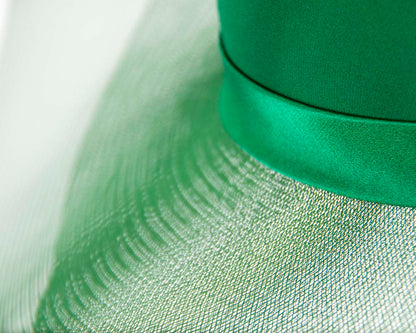 Green large brim custom made ladies hat-3