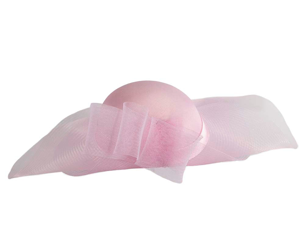 Pink large brim custom made ladies hat-5