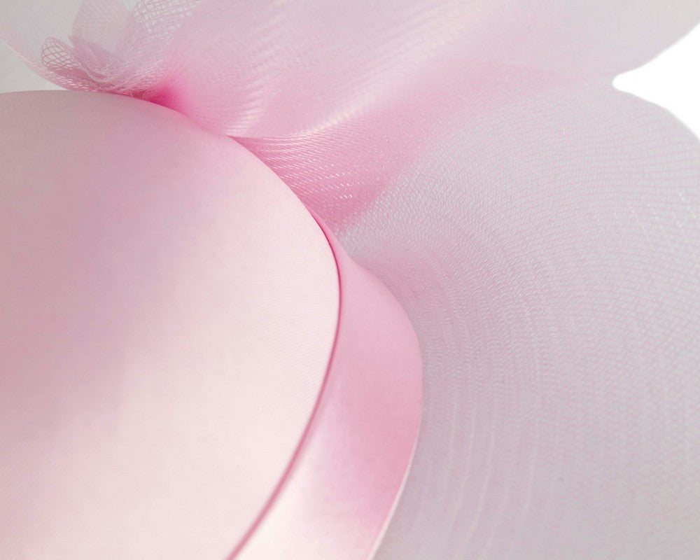 Pink large brim custom made ladies hat-4