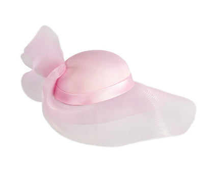 Pink large brim custom made ladies hat-2