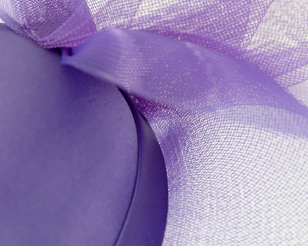 Purple large brim custom made ladies hat