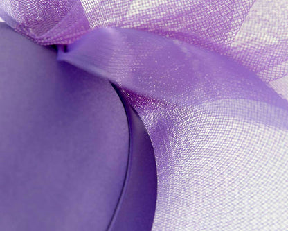 Purple large brim custom made ladies hat