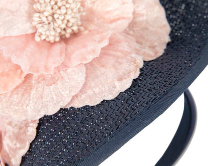 Navy pink Melbourne Cup races fascinator by Fillies Collection-3